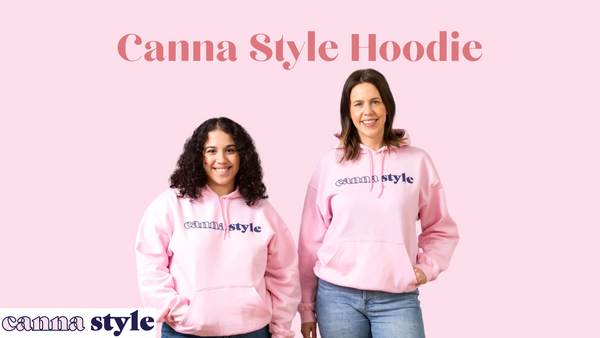 Canna Style Hoodie; two women wearing pink Canna Style Hoodies