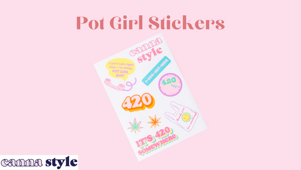 Pot Girl Stickers in various colors