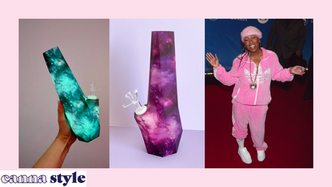 unbreakable silicone glow in the dark bong missy elliot pink track suit
