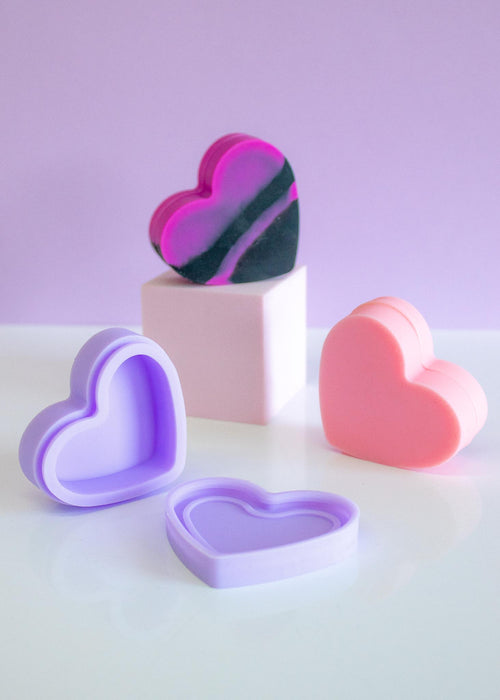 Mini Glass Heart Stash Jar - Cute Favor Jars Y2K Aesthetic Home