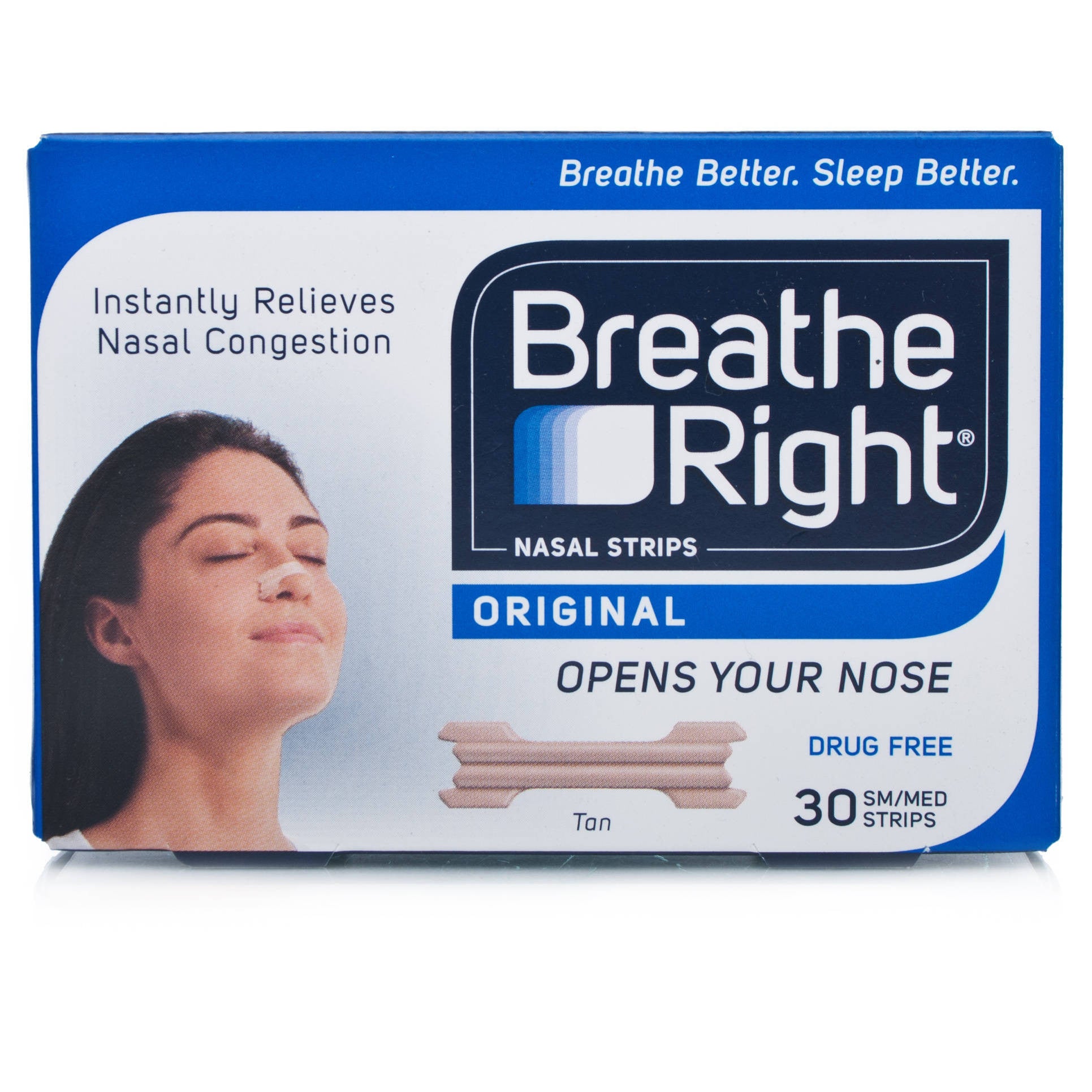 Breathe Right Original Nasal Strips Sm/Md (30 Small/Med Tan coloured S