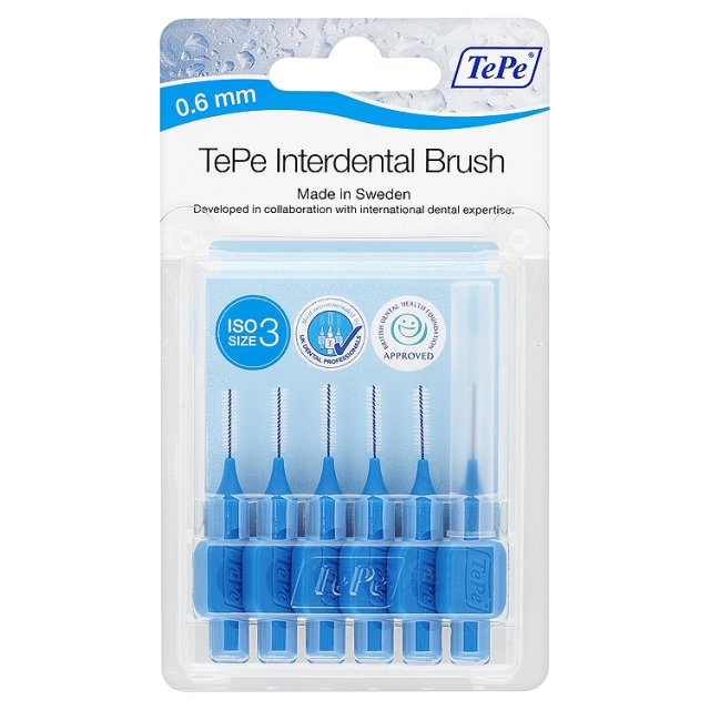 TePe Interdental Brushes BLUE (6 x 0.6mm Brushes) PharmacyKwik