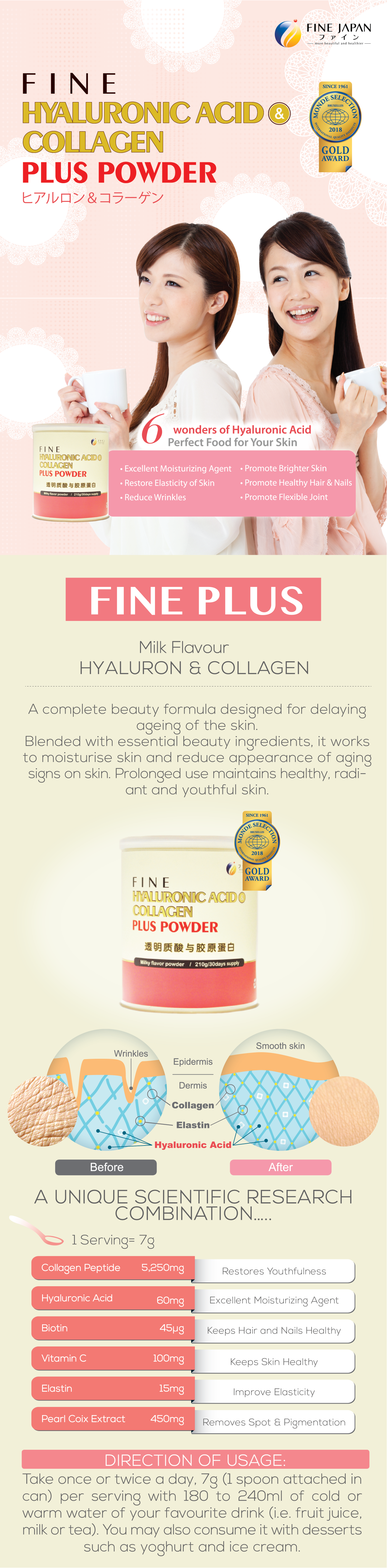 FINE HYALURON ACID & COLLAGEN LANDING PAGE