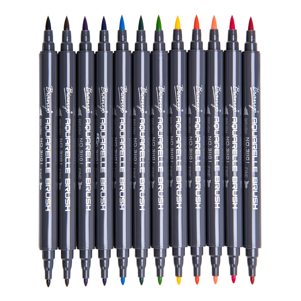 Bianyo Dual Tip Watercolor Markers, Set of 12 – INC