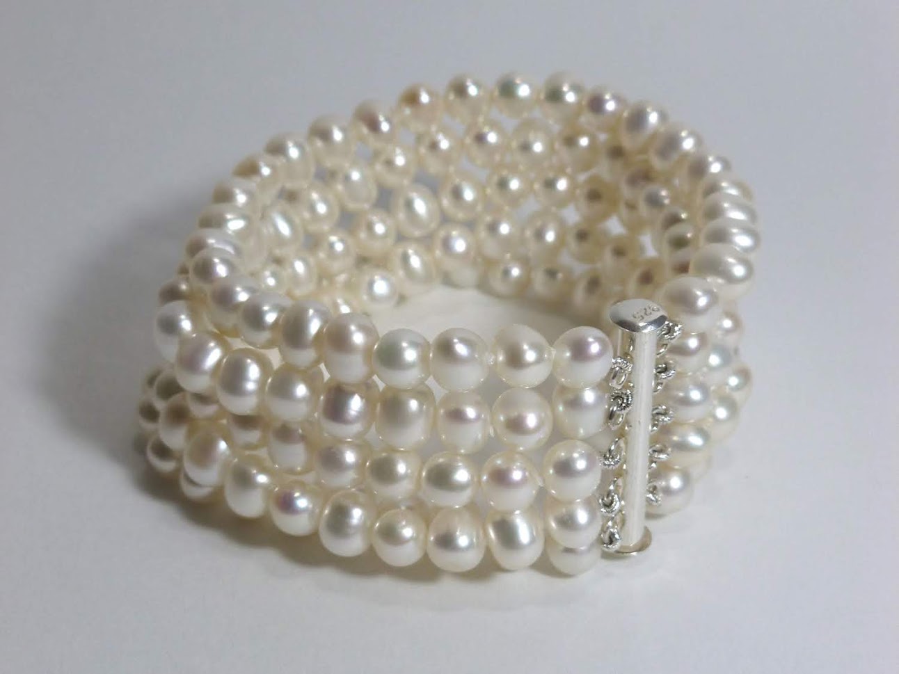 Pearl Cuff Bracelet Six Strand  Bourdage Pearls