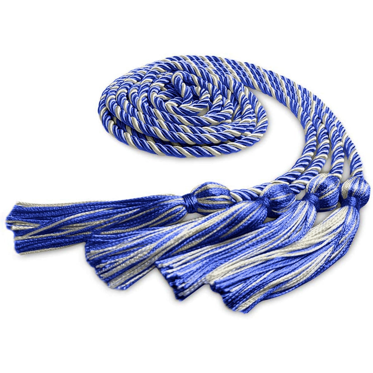 Double Graduation Honor Cord Royal Bluesilver Endea Graduation