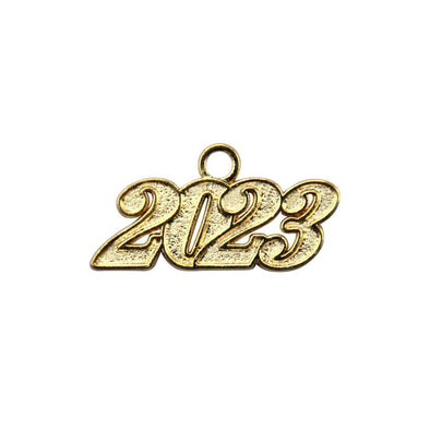 Gold Tassel Date Bling Charm Year 2024