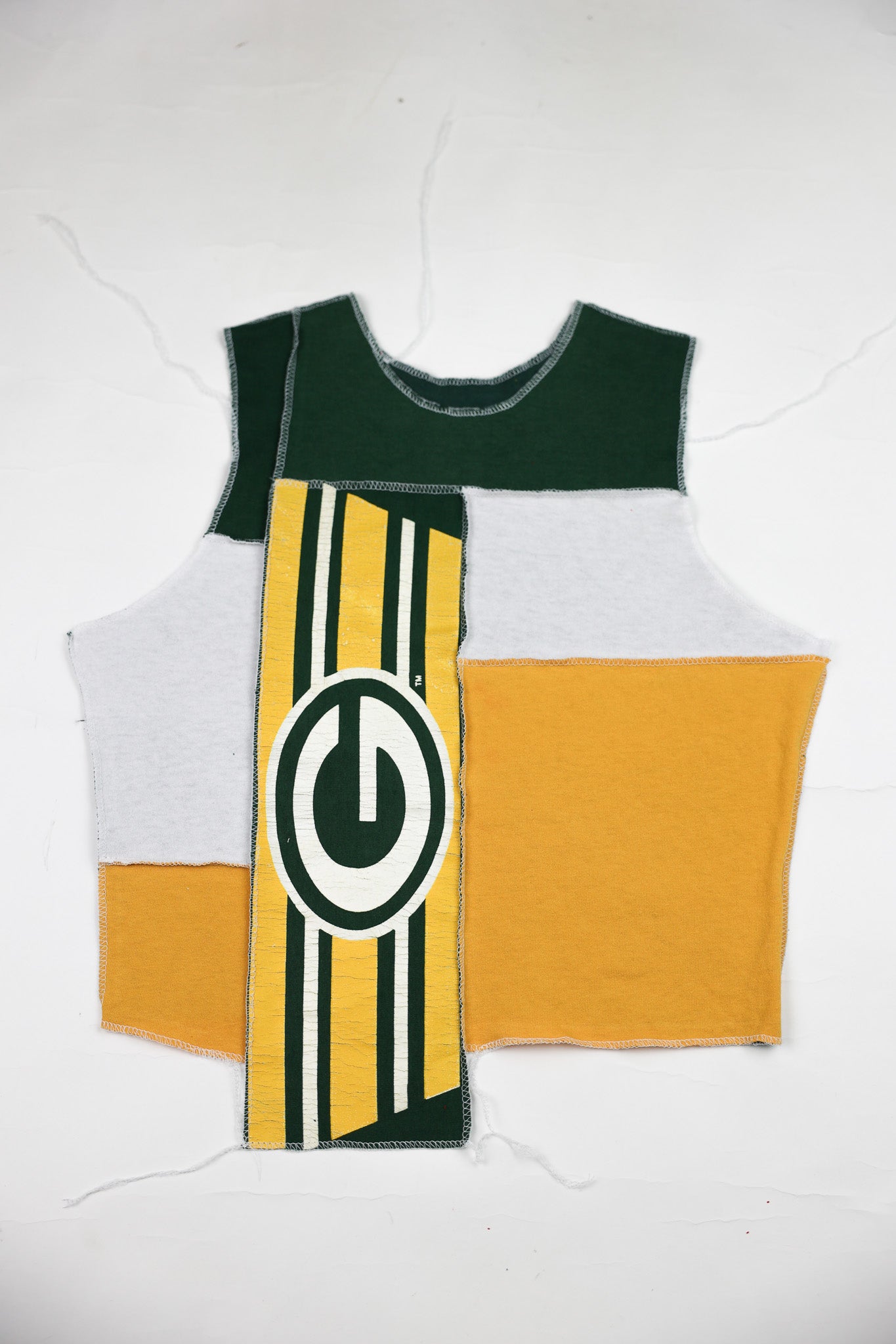 Upcycled Packers Scrappy Tank Top - Tonguetied Apparel