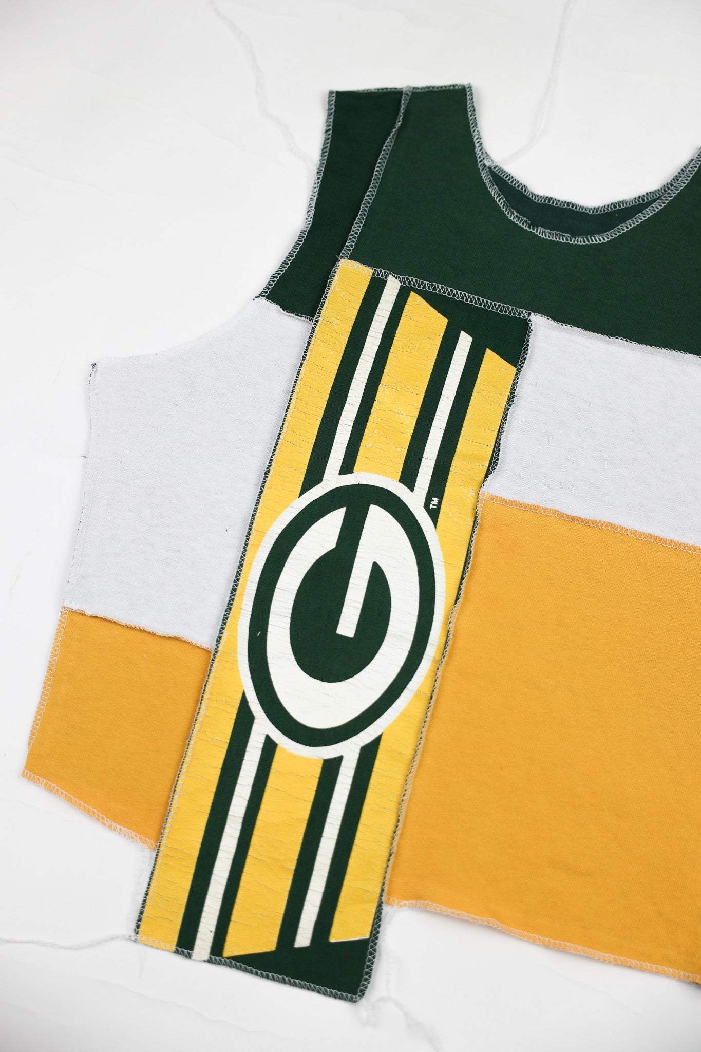 Upcycled Packers Scrappy Tank Top - Tonguetied Apparel