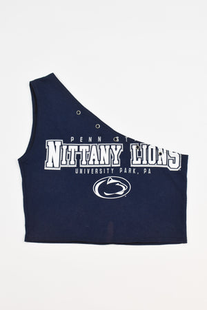 Upcycled Penn State One Shoulder Tank Top