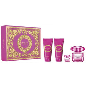 Versace Bright Crystal Absolu 4 Piece Gift Set With 3.0 Oz EDP