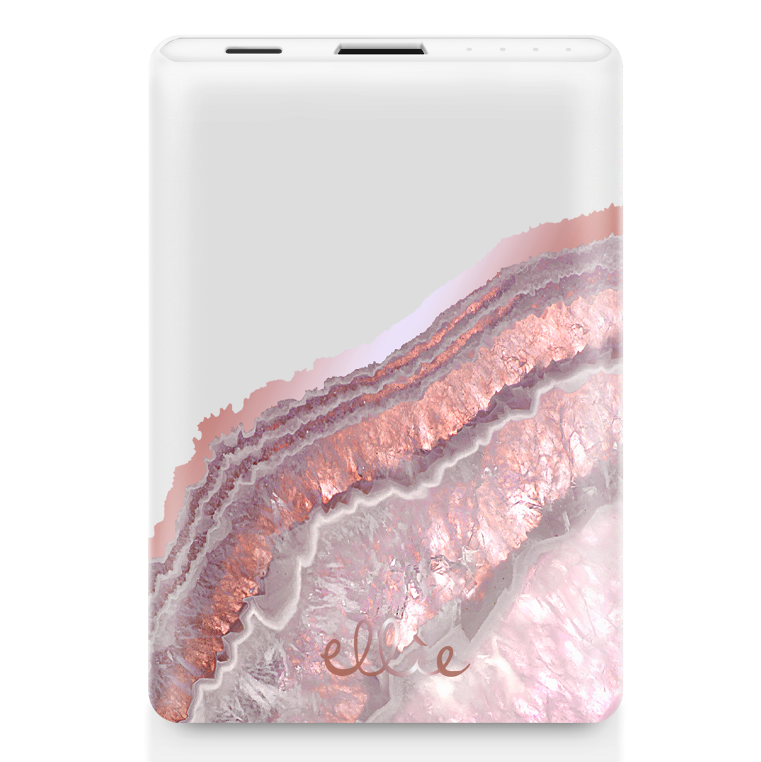 Power Bank Charger 5000mAh | Rose Gold Agate