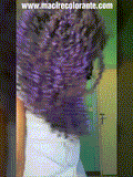 Coloration temporaire cheveux couleur violet.