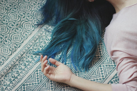 Cheveux bleu
