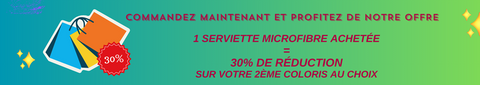 serviette microfibre cheveux promo