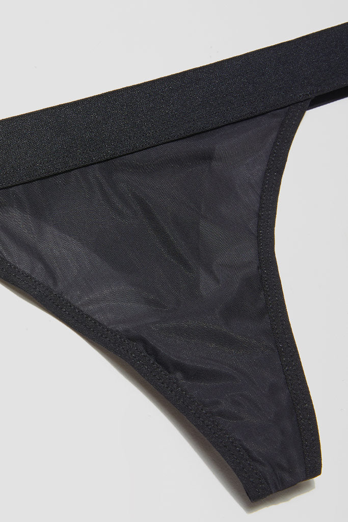 Silky Thong In Black Thongs For Women Negative Underwear