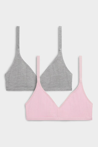 Whipped Non-Wire Bra in Heather Grey