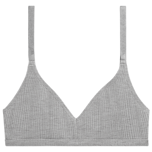 Whipped Non-Wire Bra in Heather Grey | Comfortable Lounge Bralette ...