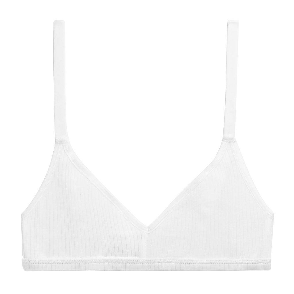 Whipped Non-Wire Bra in White | Comfortable Lounge Bralette - Women's Bras