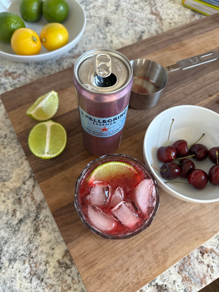 Dark Cherry Lime Cocktail