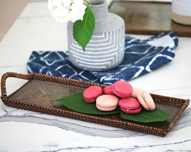 Narrow Tray With Glass Bottom