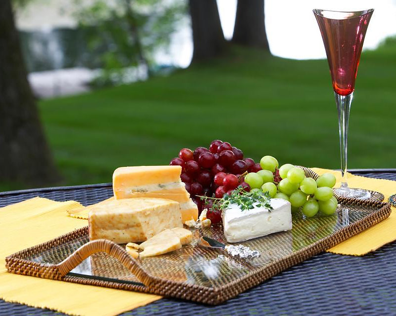 Rectangular Tray With Glass Bottom