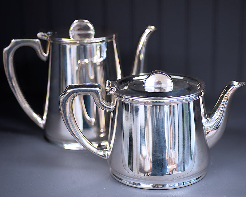 HÃTEL Silver Tea & Coffee Pot - Half Moon Finial