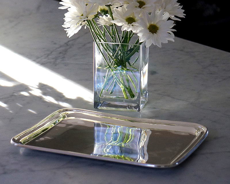 HÃTEL Silver Rectangular Tray