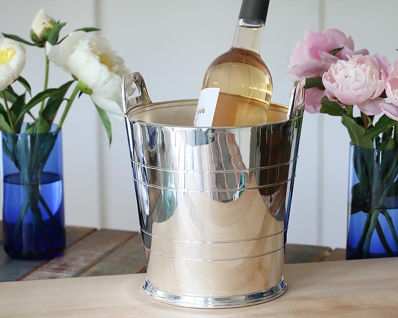 HÃ´tel Silver Private Label Tab Handled Wine Cooler/Champagne Bucket