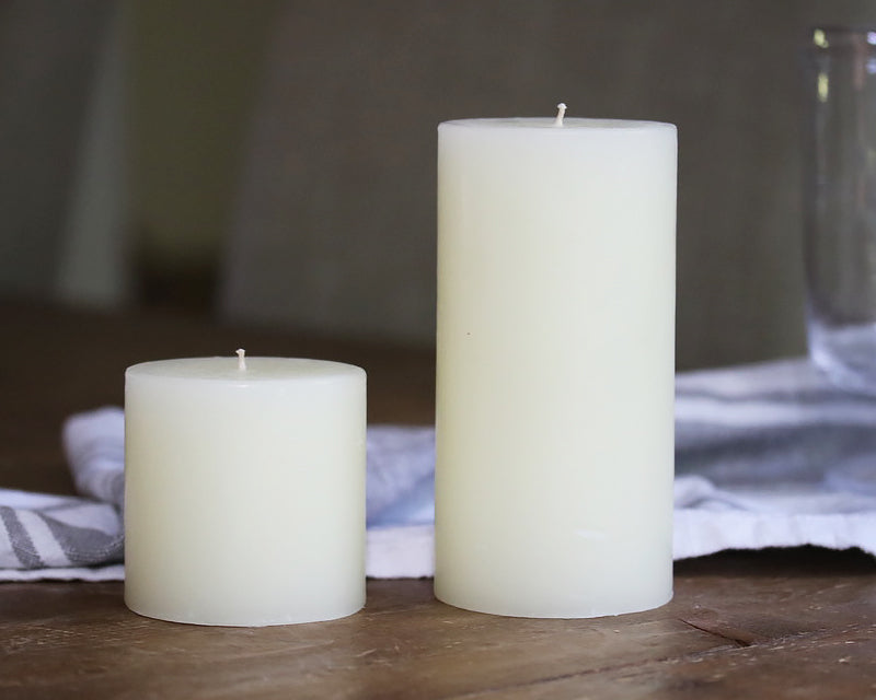 Simon Pearce Ivory Pillar Candles