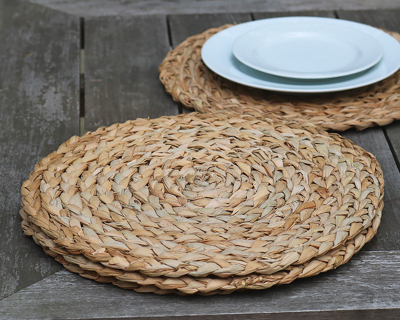 Natural Round Placemat - 6pc Set