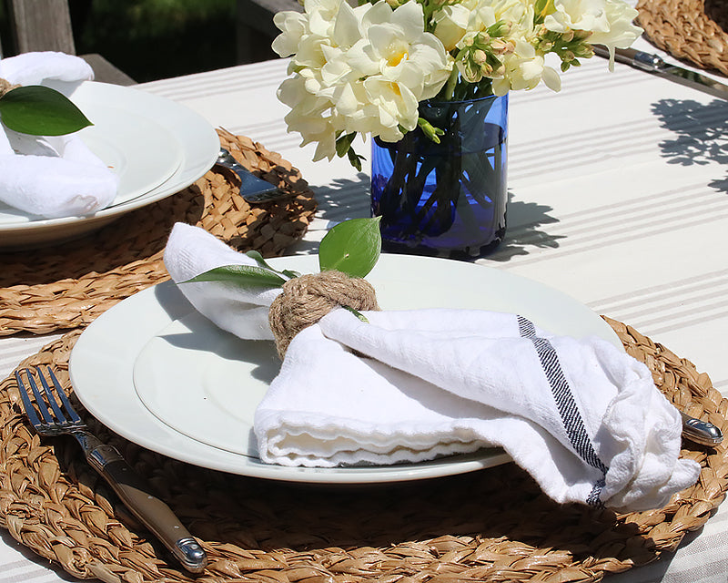 Natural Round Placemat - 6pc Set