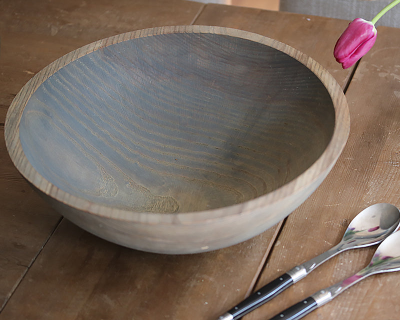 Round Wooden Salad Bowl