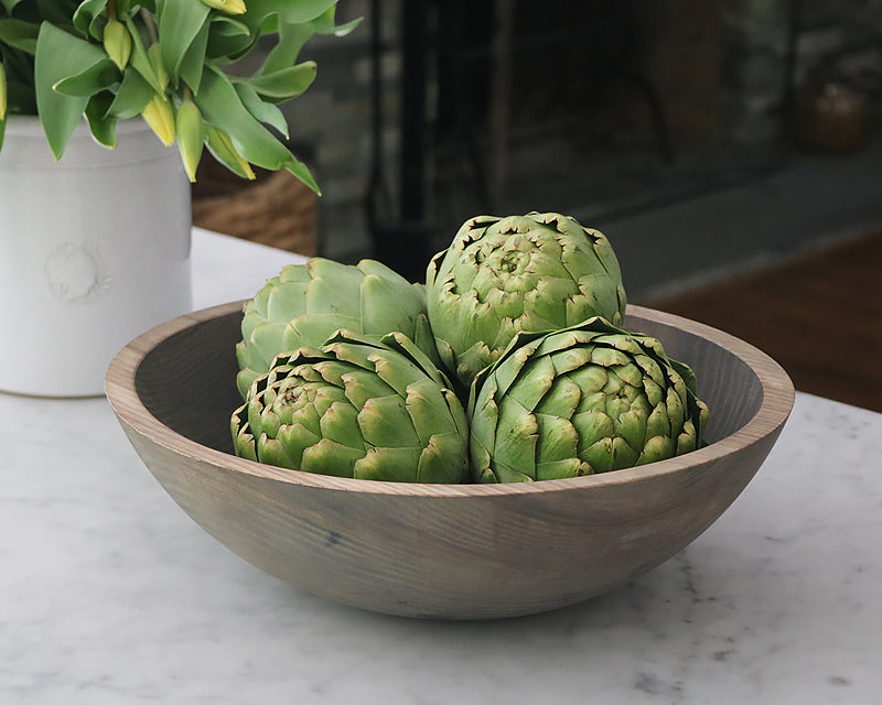 Round Wooden Salad Bowl