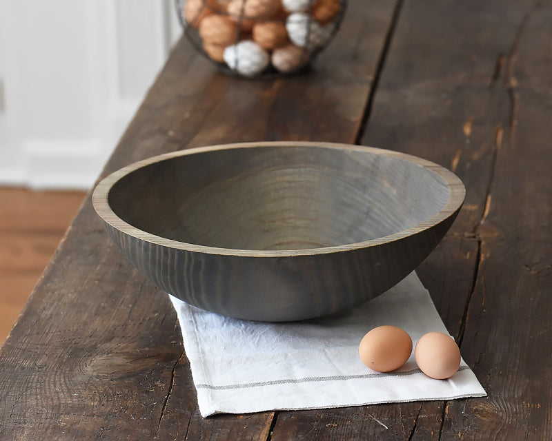 Round Wooden Salad Bowl