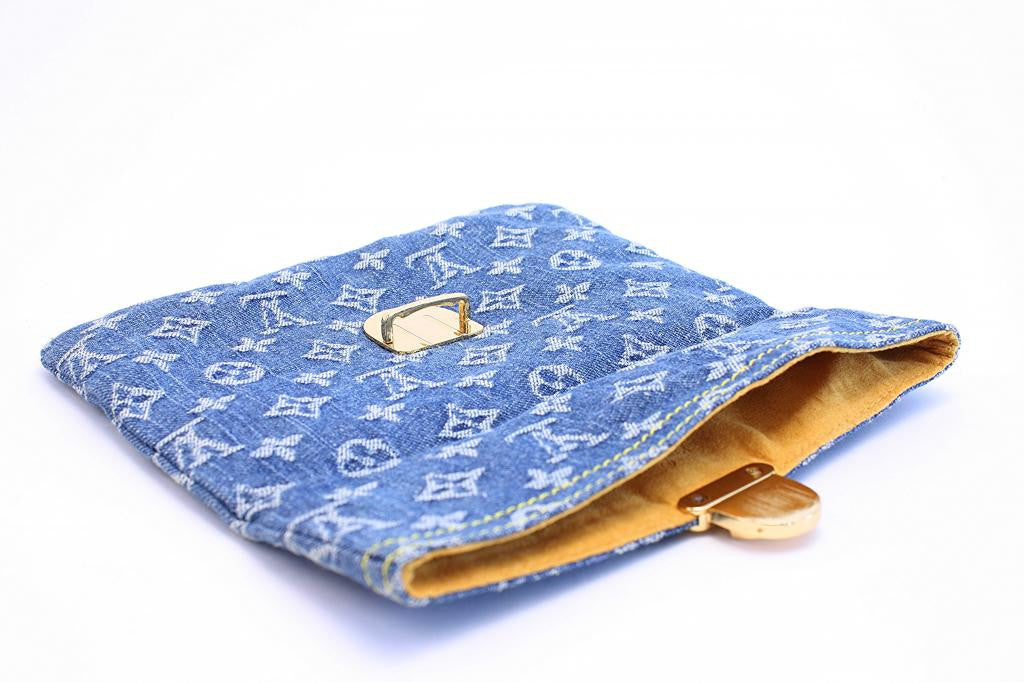 louis vuitton denim clutch