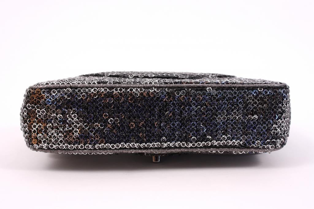 CHANEL Silver Hidden Sequin Classic Flap Bag at Rice and Beans Vintage