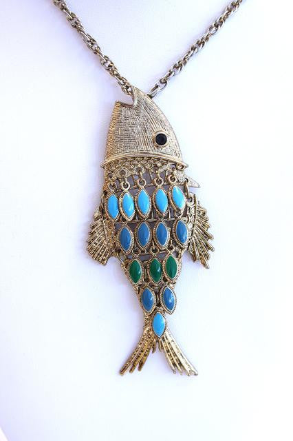 Vintage 70's Fish Necklace at Rice and Beans Vintage