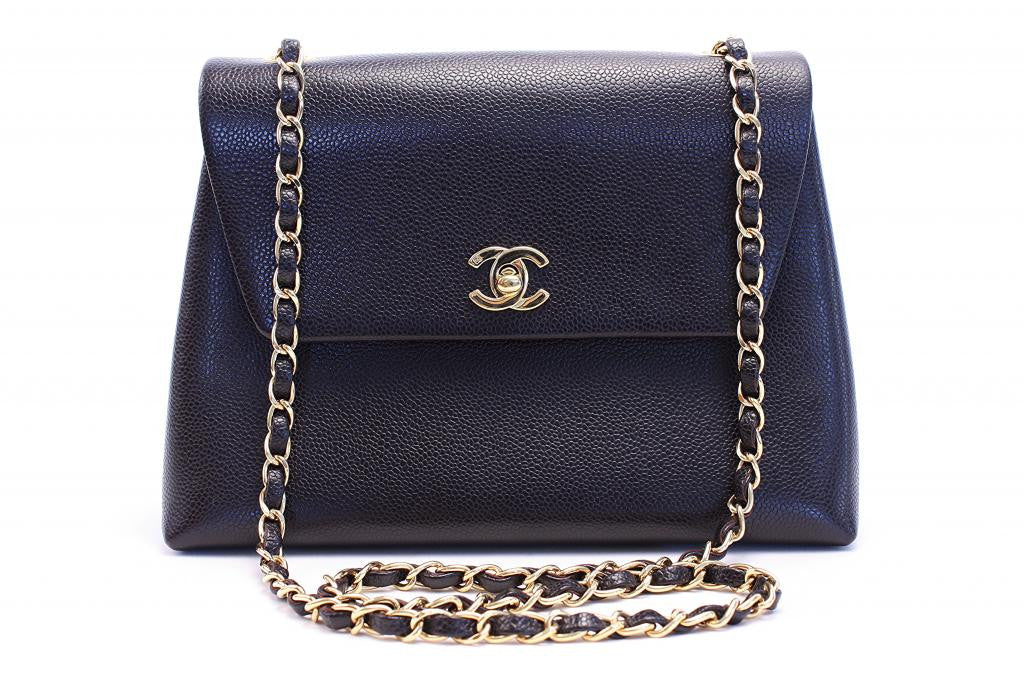 Vintage CHANEL Caviar Flap Handbag at Rice and Beans Vintage