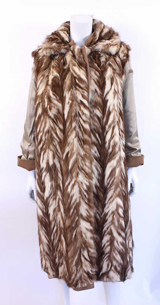 Vintage Ultra Suede & Mink Fur Coat at Rice and Beans Vintage