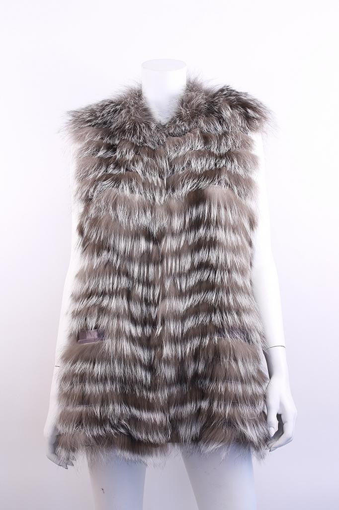 Fox Fur Vest - Vintage Faux Fur Vest for Women