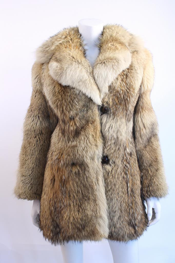 Vintage 70's Coyote Fur Coat at Rice and Beans Vintage