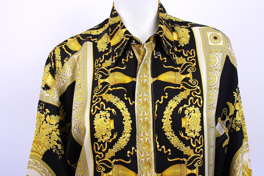 Vintage VERSACE Baroque Silk Blouse at Rice and Beans Vintage