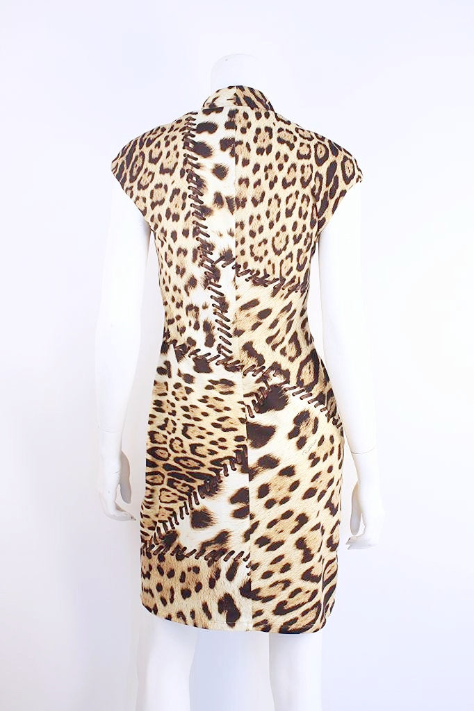 Authentic ROBERTO CAVALLI Leopard Print Dress at Rice and Beans Vintage