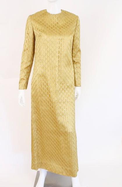 Vintage 60's Gold Gown with Netting at Rice and Beans Vintage