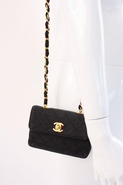 Rare Vintage CHANEL Black Mini Bag at Rice and Beans Vintage