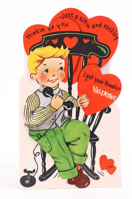 Vintage 40s Set Of 8 Unused Valentine Cards
