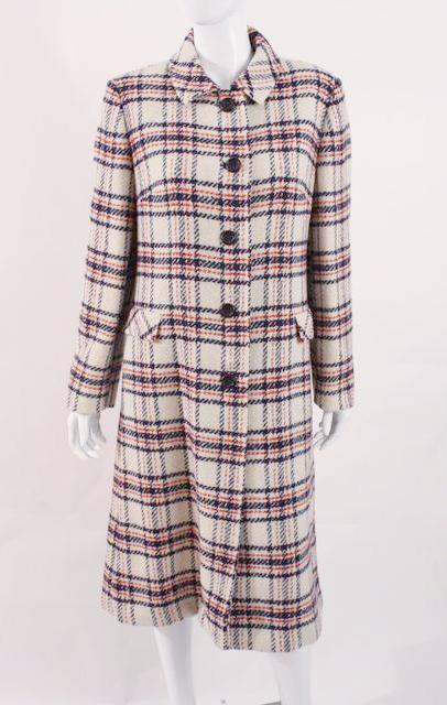 Vintage 60's Plaid Wool Coat at Rice and Beans Vintage