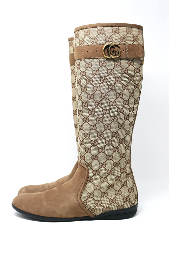 GUCCI Logo Riding Boots at Rice and Beans Vintage