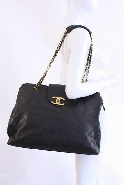 Vintage CHANEL &quot;Supermodel&quot; Weekend XL Tote Bag at Rice and Beans Vintage